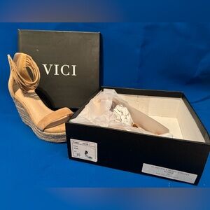 Vici  Faux Suede Wedge size 10 nude color